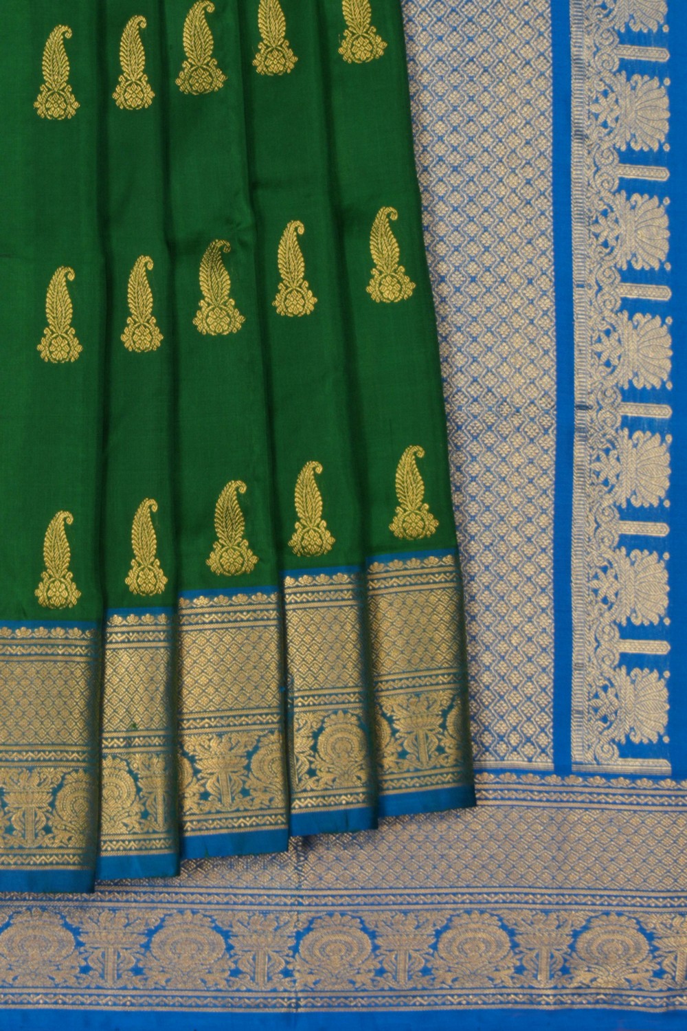 Image of Venkatagiri Silk Green Saree