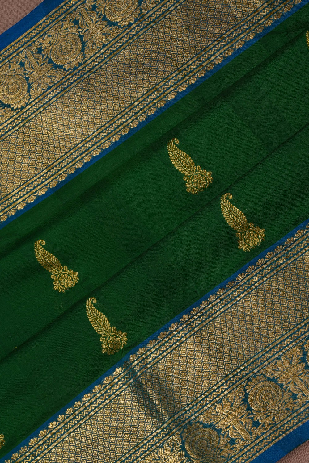 Image of Venkatagiri Silk Green Saree