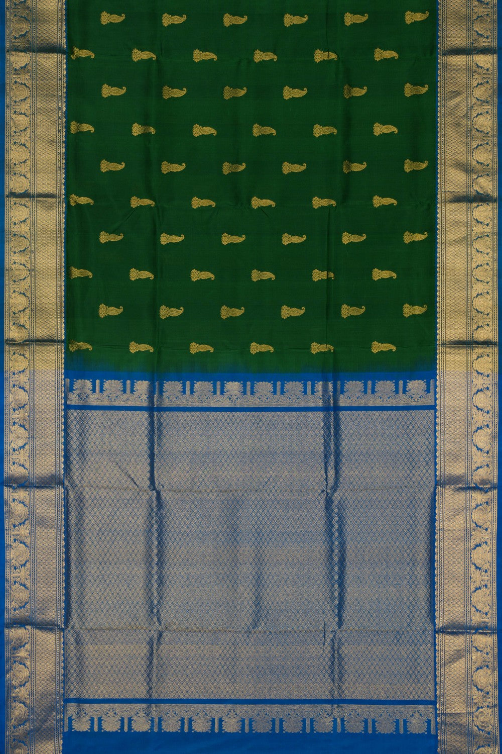 Image of Venkatagiri Silk Green Saree