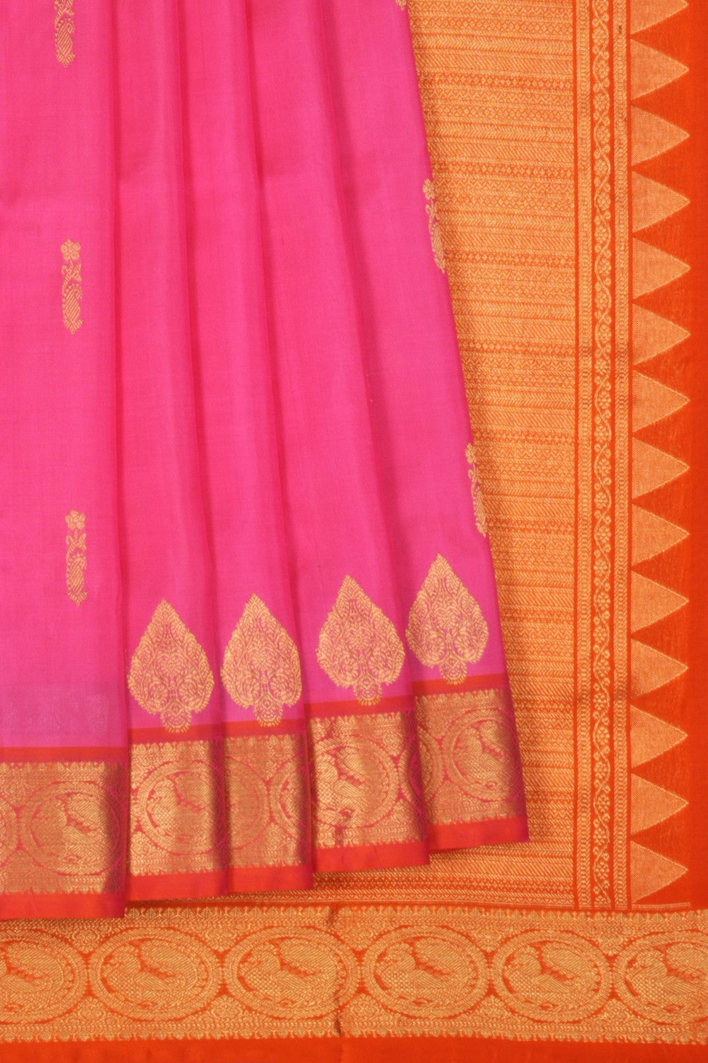 Image of Venkatagiri Silk Pink Saree