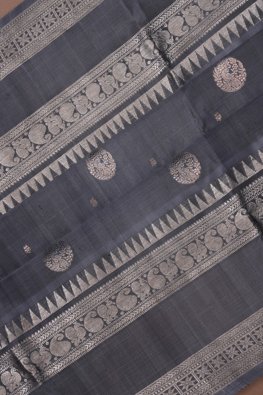 Venkatagiri Silk Grey Saree