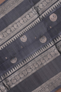 Image of Venkatagiri Silk Grey Saree