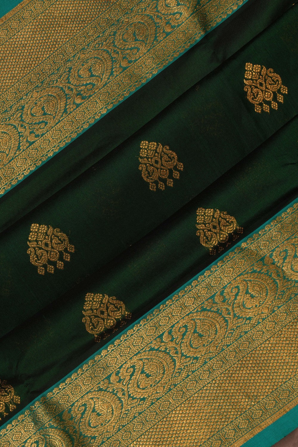 Image of Venkatagiri Silk Green Saree