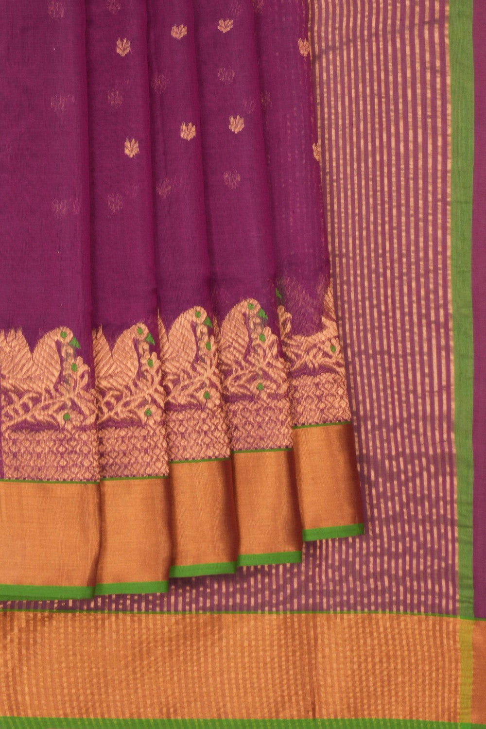 Image of Chanderi Purple Saree