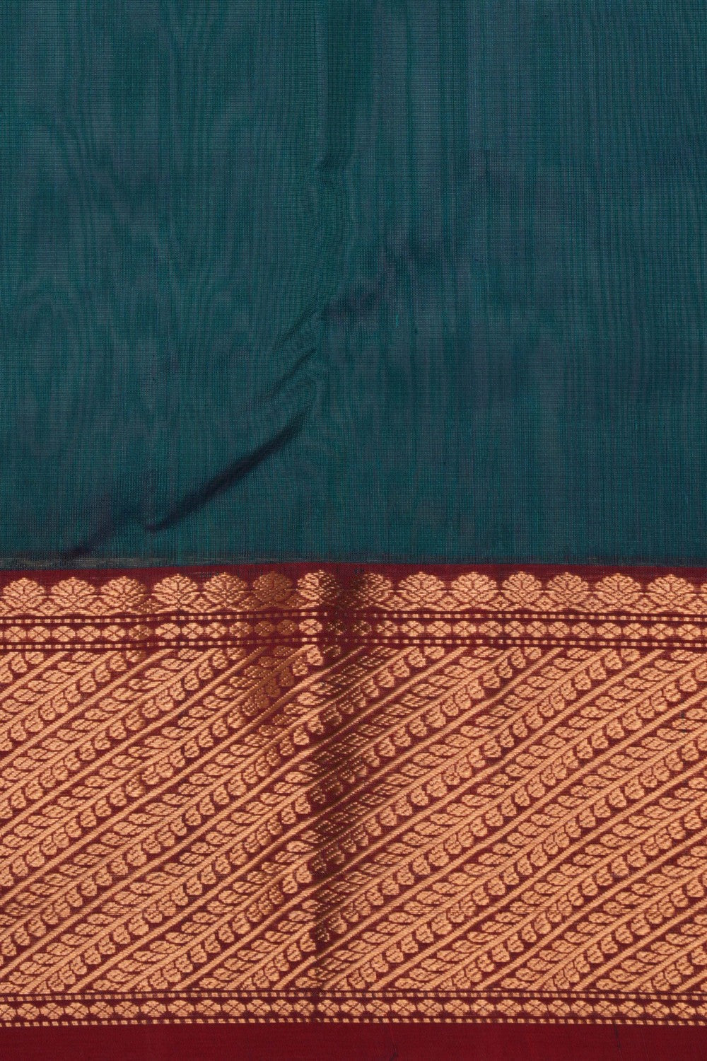 Image of Chanderi Teal Blue Saree