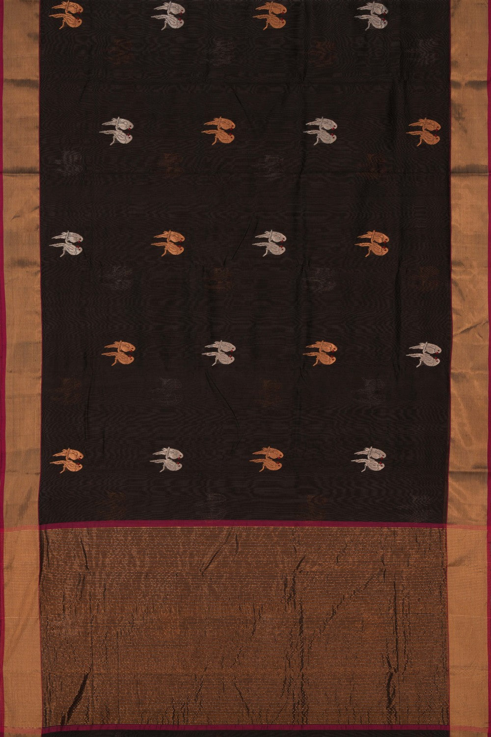 Image of Chanderi Black Saree