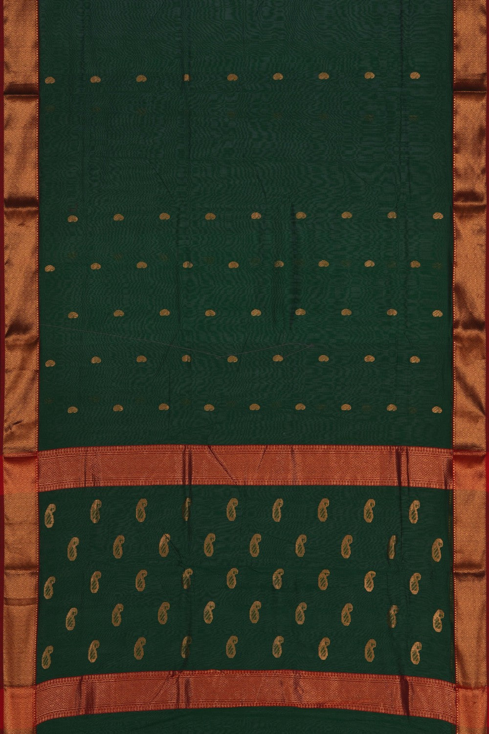 Chanderi Cotton Silk Green Saree