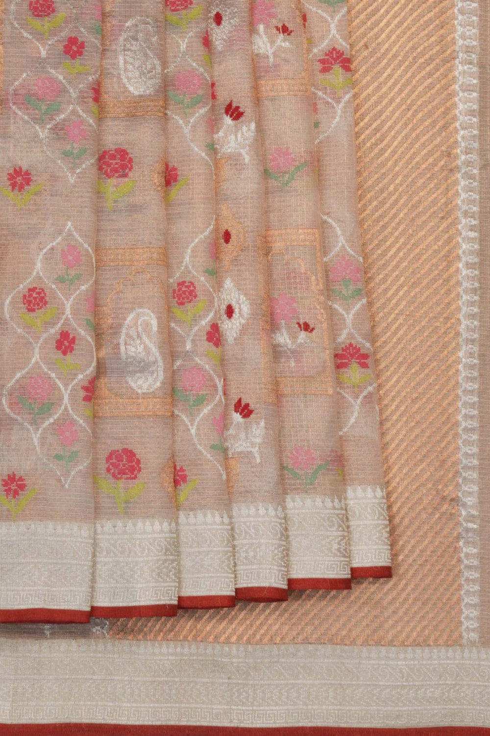 Image of Kota Tissue Beige Saree