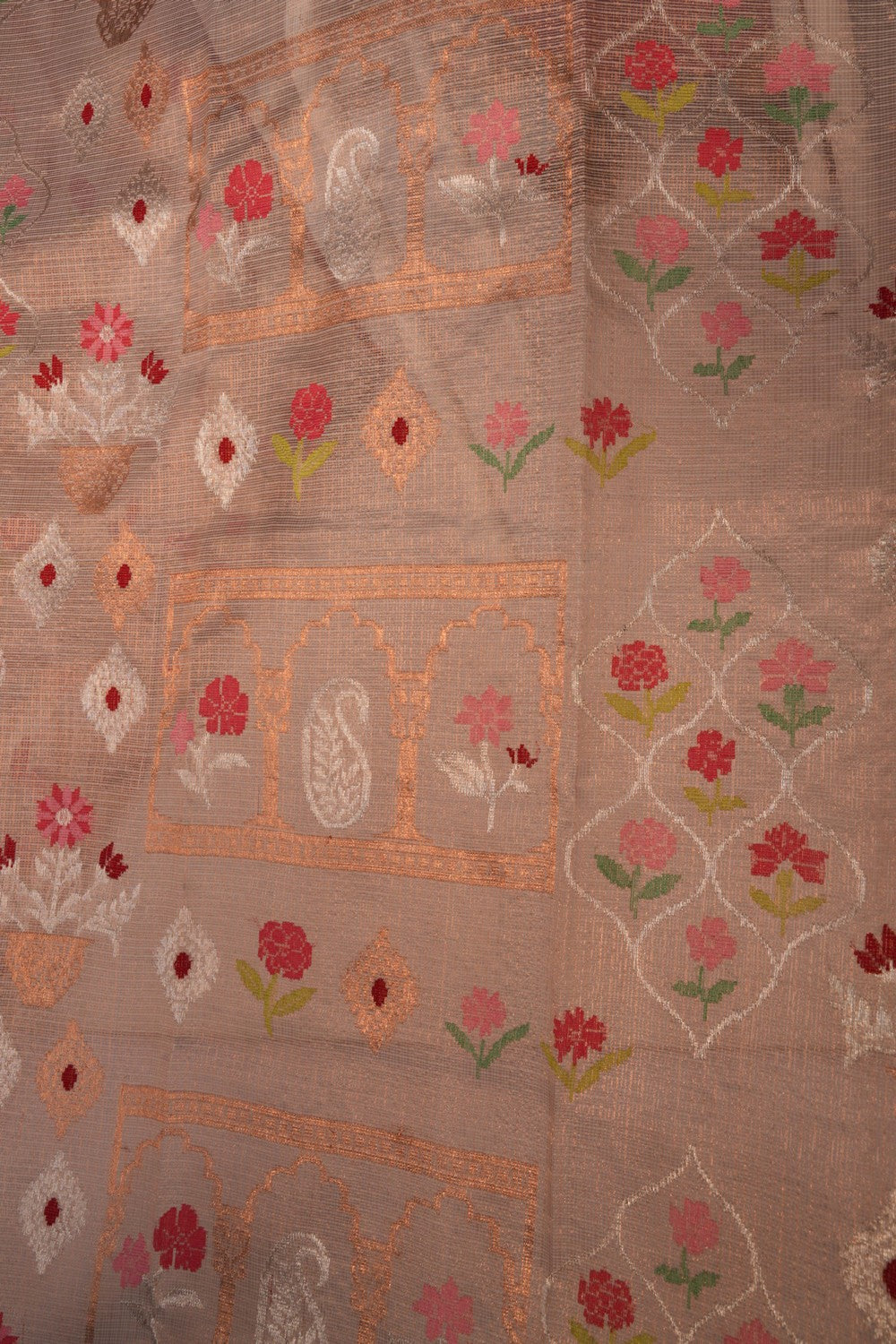 Image of Kota Tissue Beige Saree