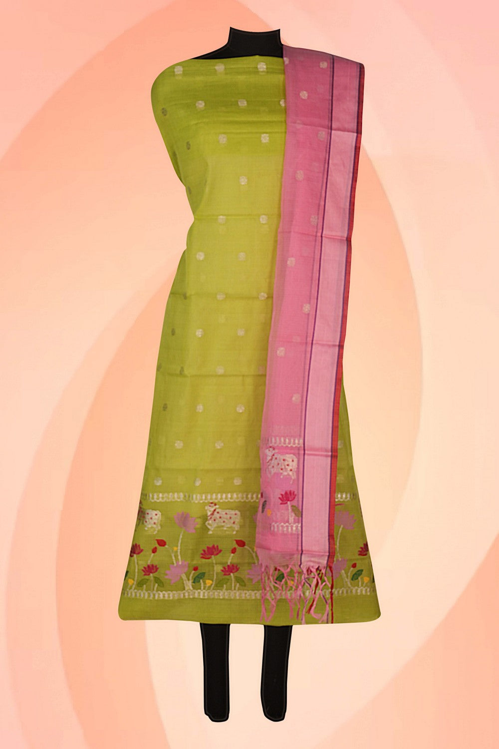 Image of Kota Doria Unstitched Suit (2 Pcs Set)