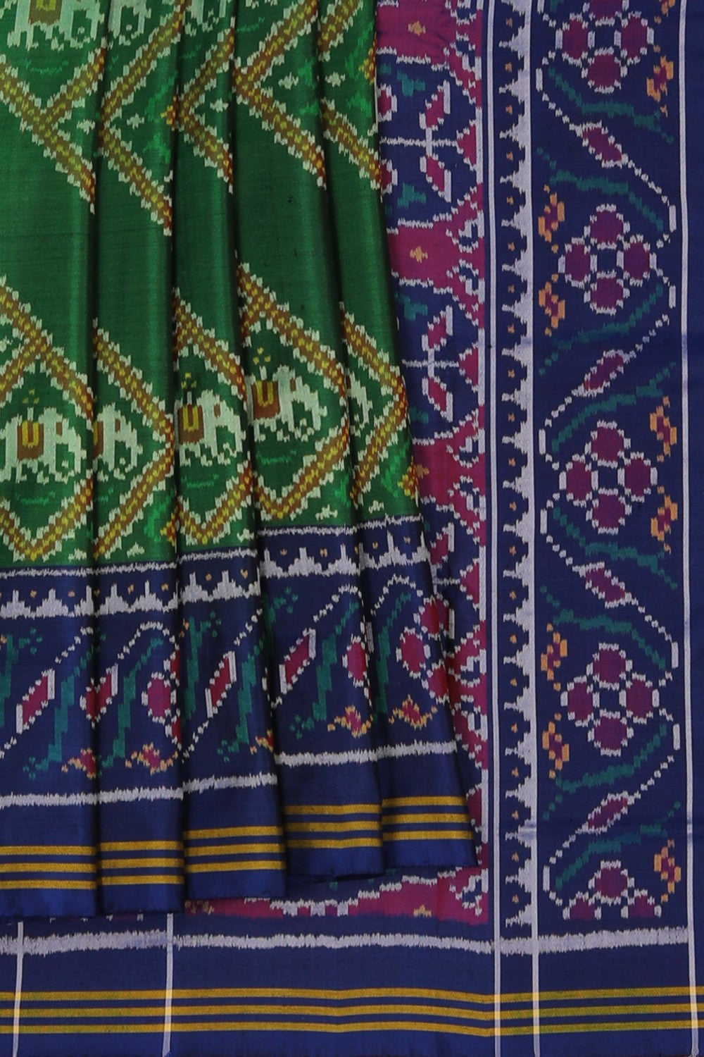 Rajkot Patola Green Saree
