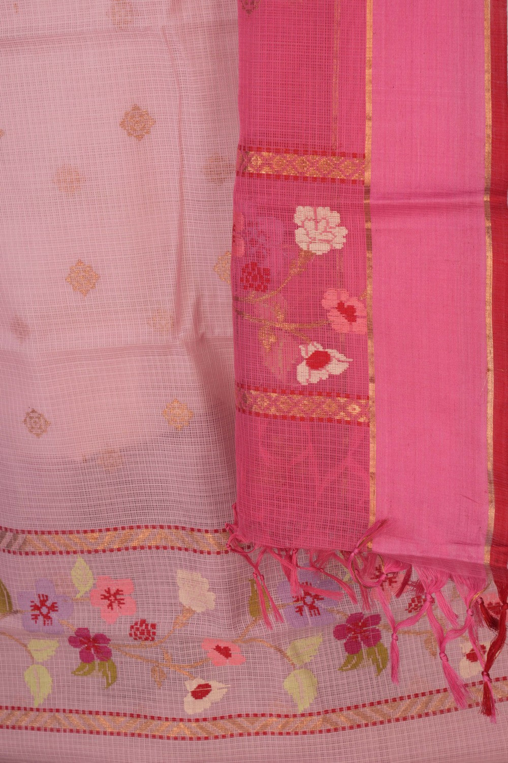 Image of Kota Doria Unstitched Suit (2 Pcs Set)