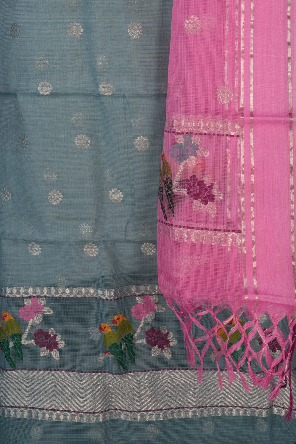 Image of Kota Doria Unstitched Suit (2 Pcs Set)