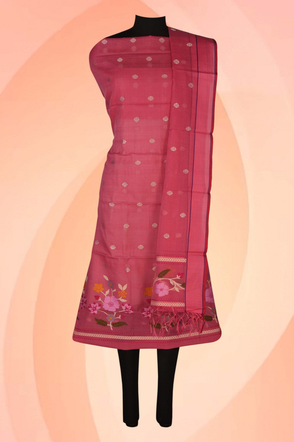 Image of Kota Doria Unstitched Suit (2 Pcs Set)