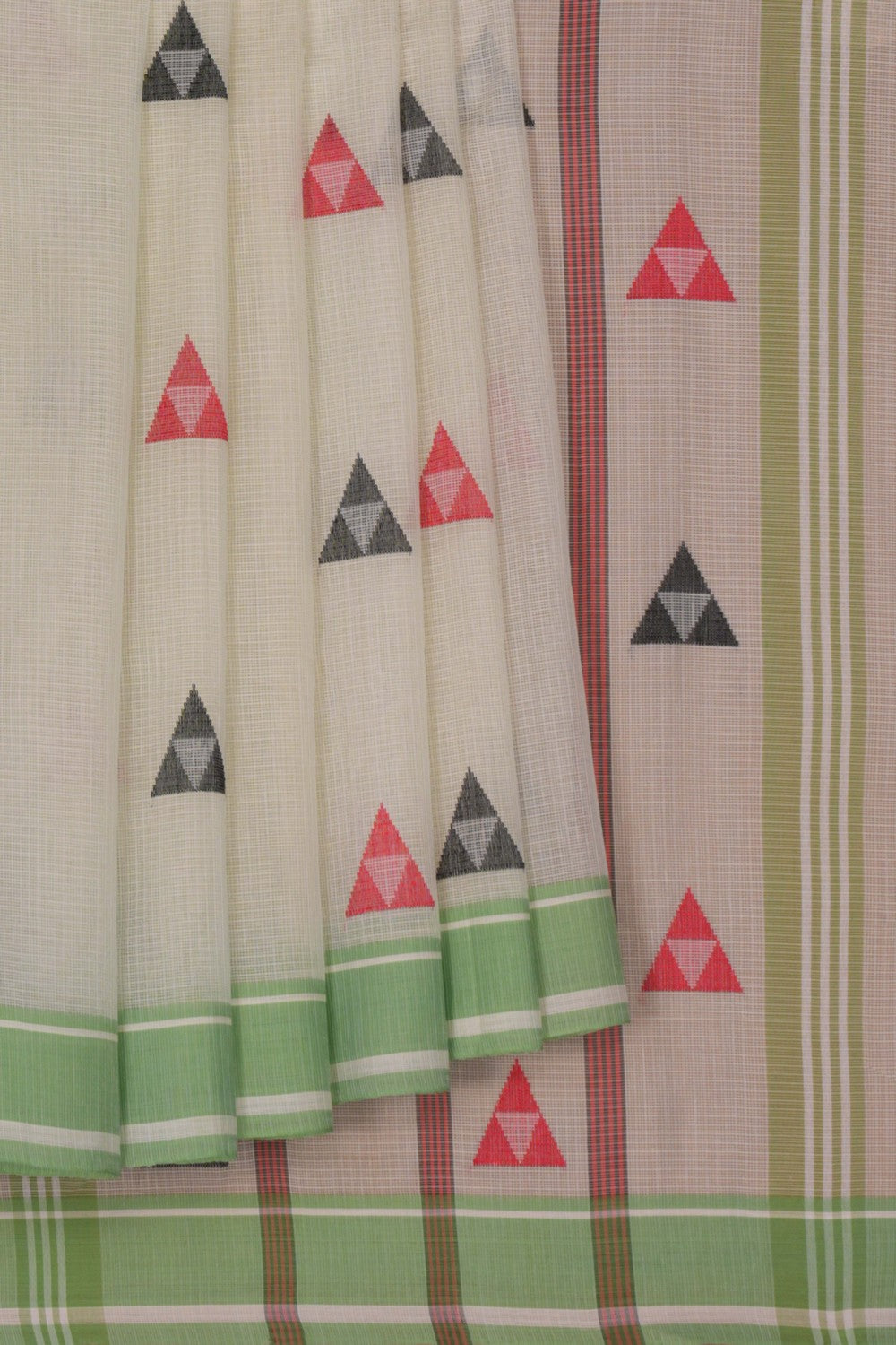 Image of Kota Pastel Off-White Saree