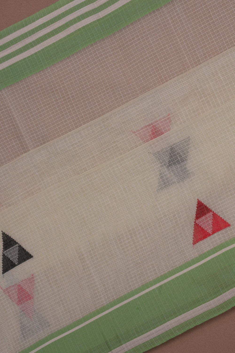 Image of Kota Pastel Off-White Saree