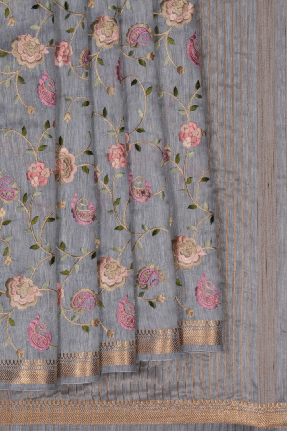Linen Grey Saree