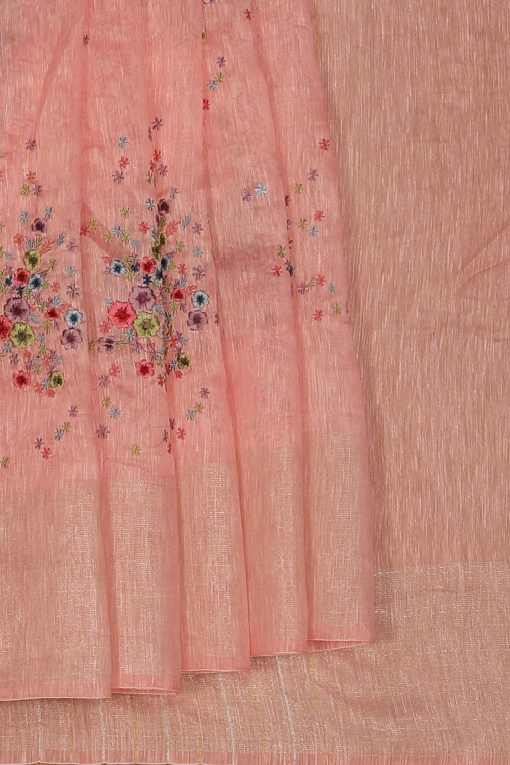 Image of Linen Pink Saree