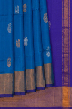 Image of Uppada Silk Blue Saree