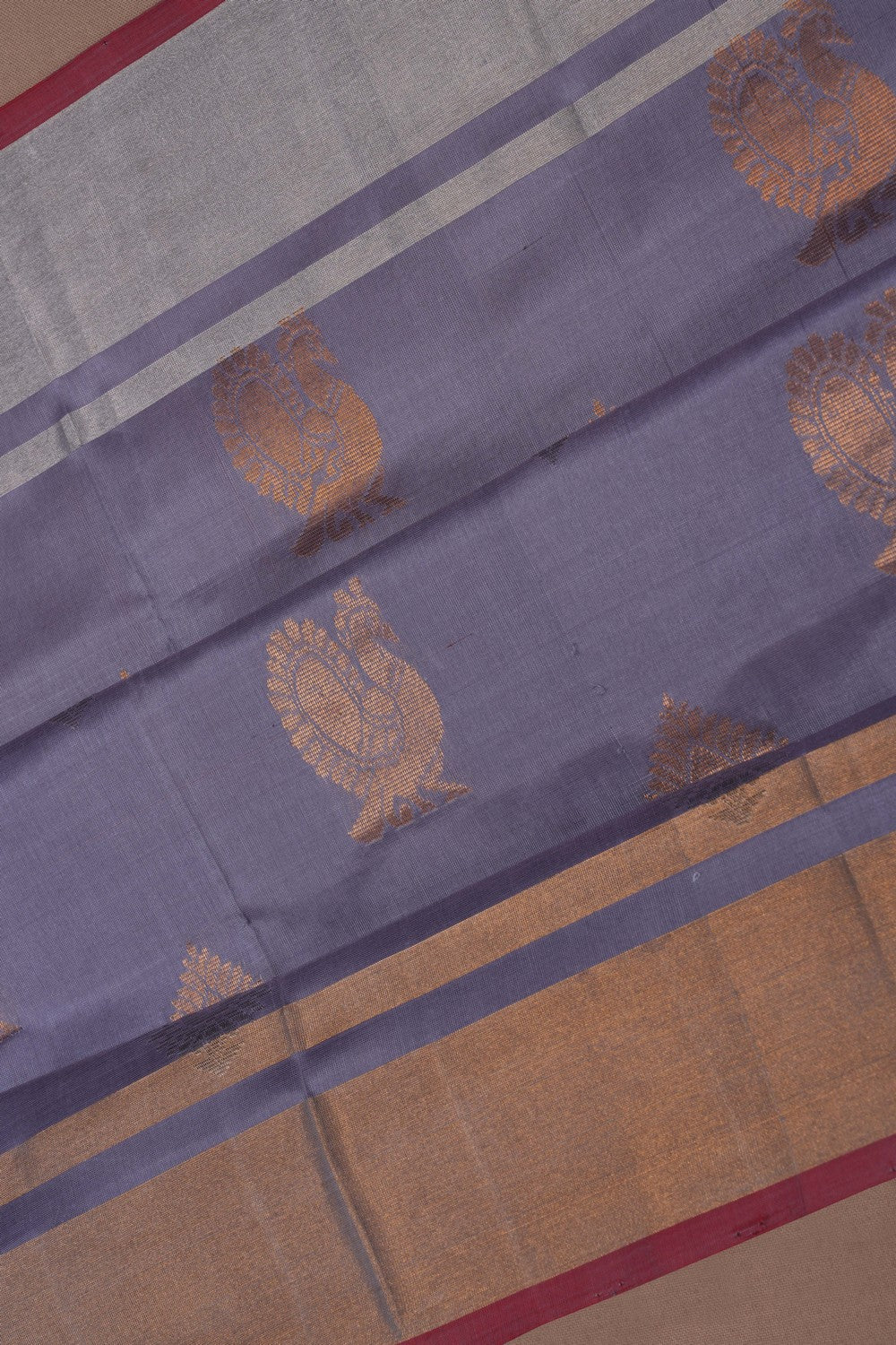 Image of Uppada Silk Smoky Grey Saree