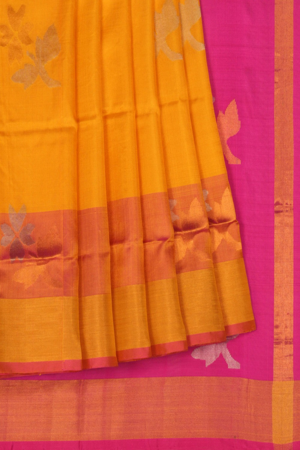 Image of Uppada Silk Yellow Saree