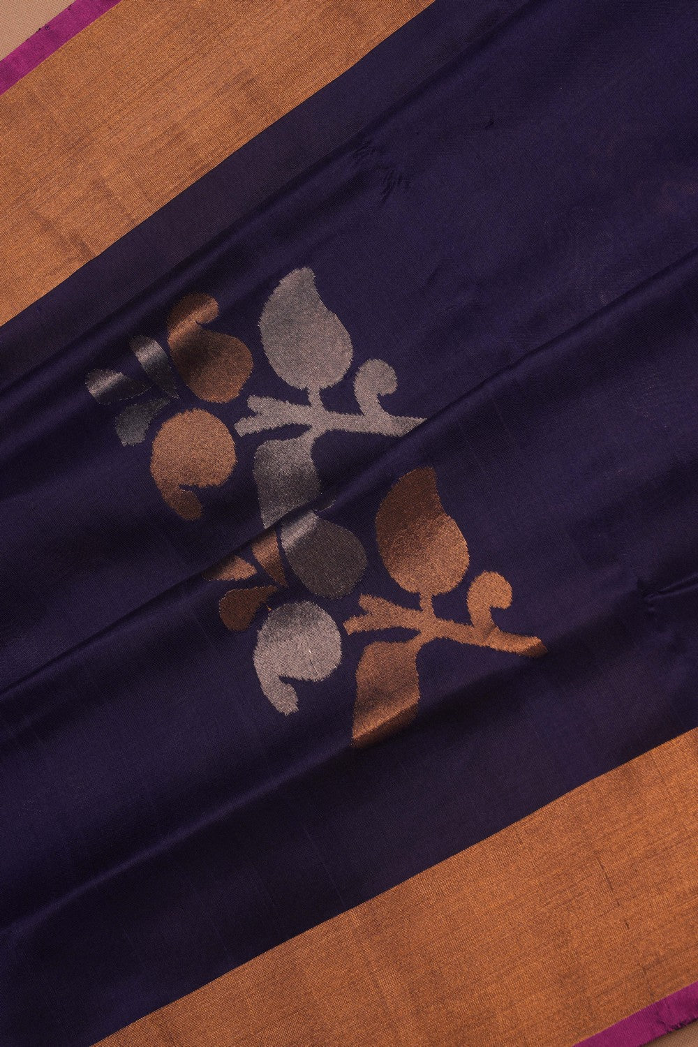 Image of Uppada Silk Indigo Blue Saree