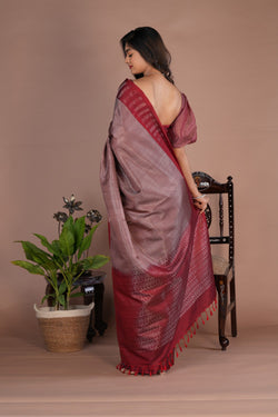 Image of South Silk Grey Saree