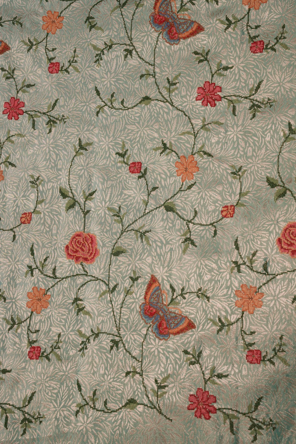 Image of A Beautiful Tissue Brocade Embroidery Saree