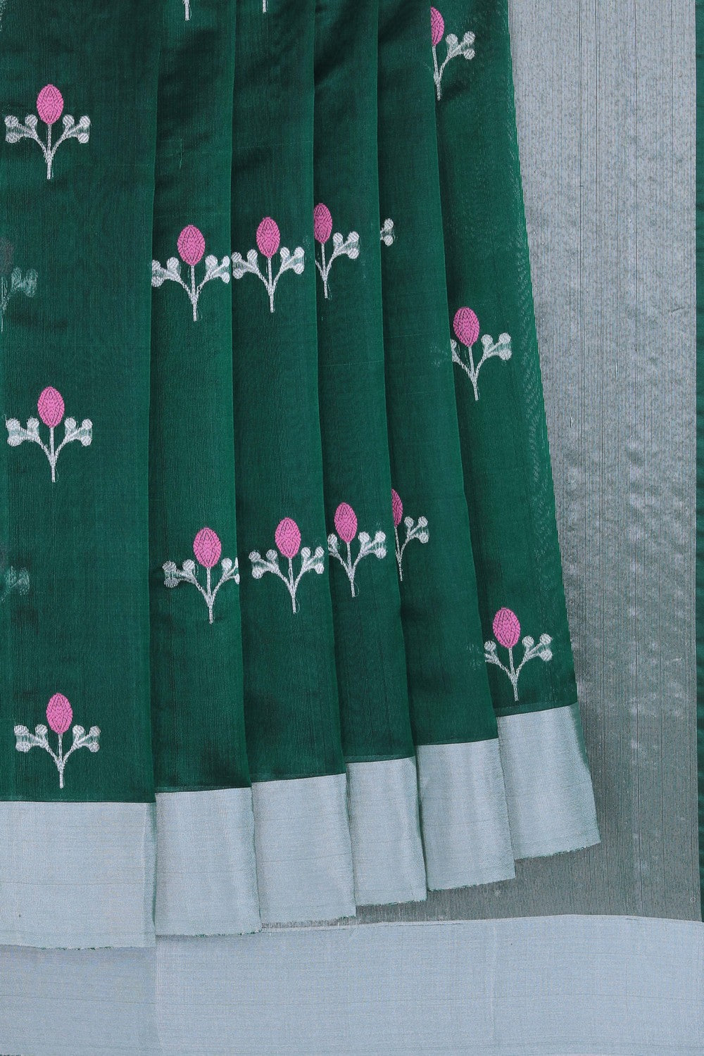Image of Chanderi Green Saree
