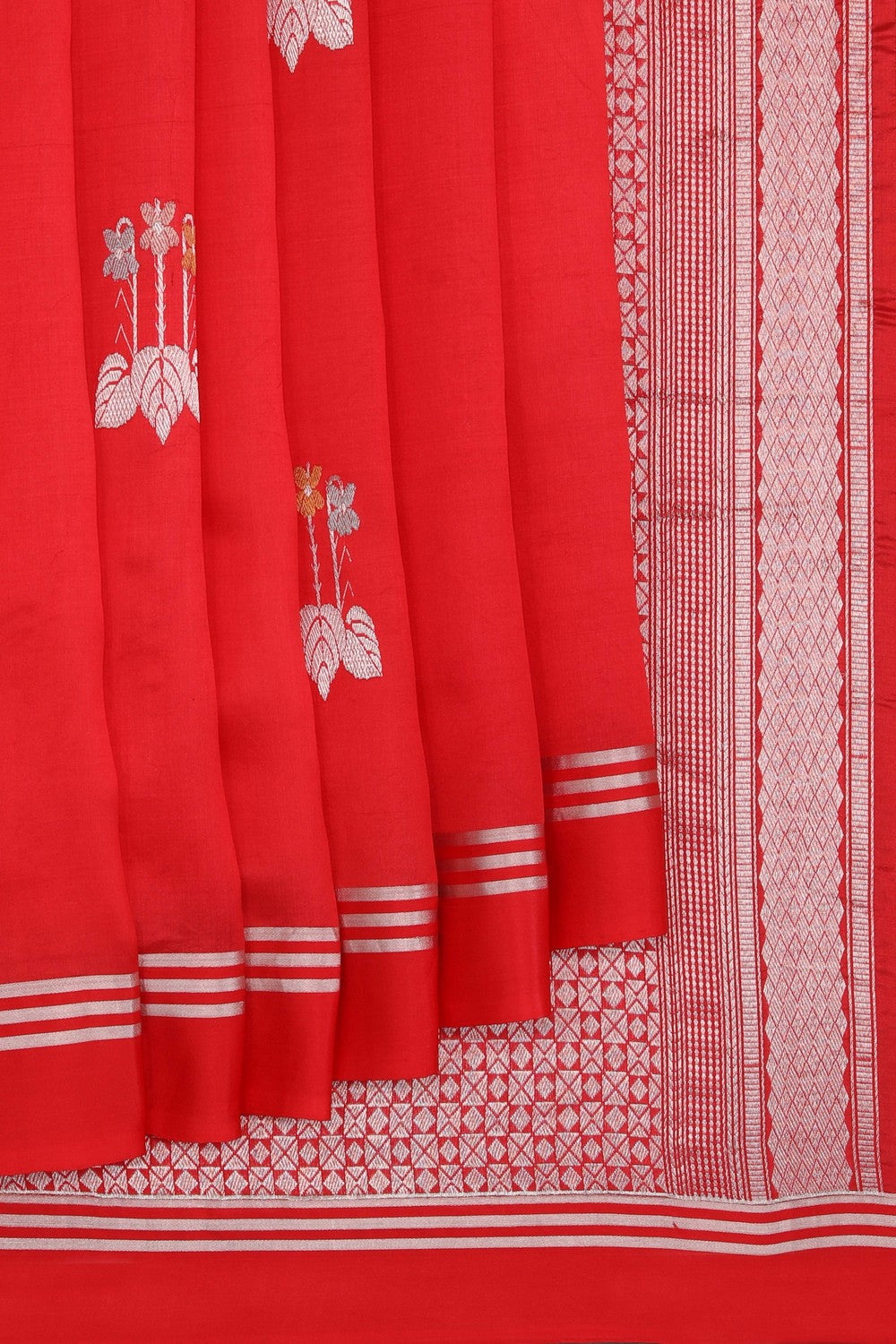 Chanderi Red Saree