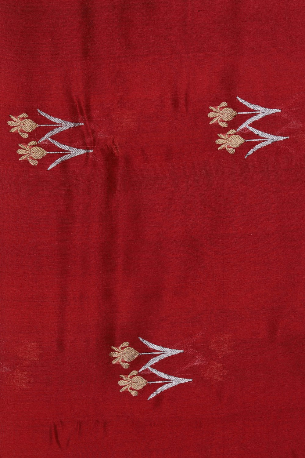 Image of Chanderi Red Saree