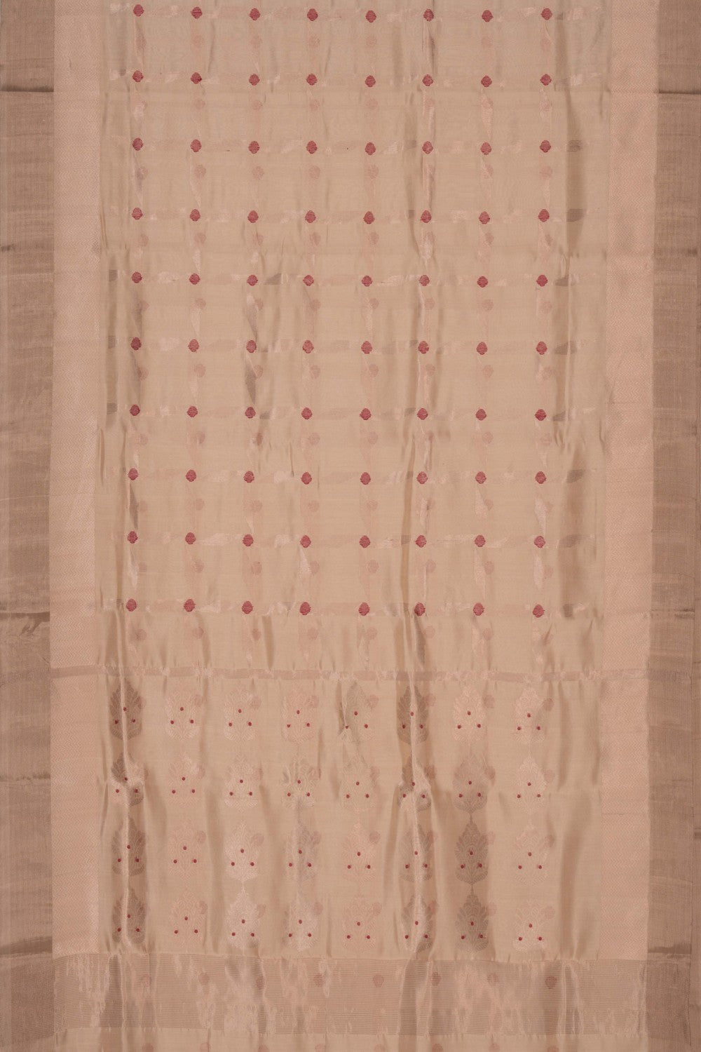 Chanderi White Saree