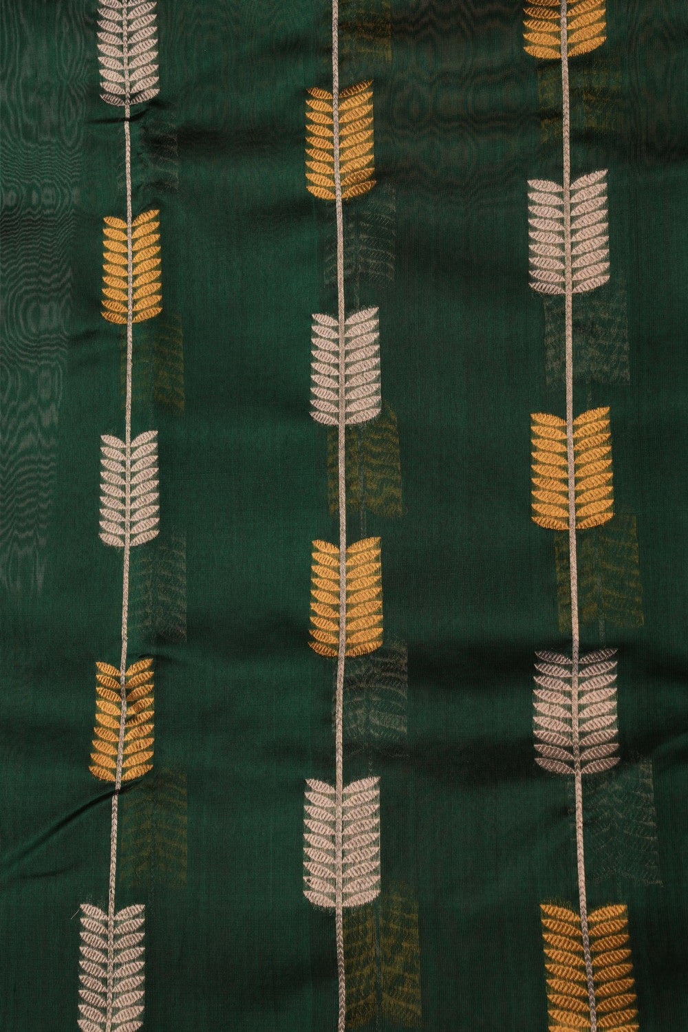 Image of Chanderi Leaf Green Saree