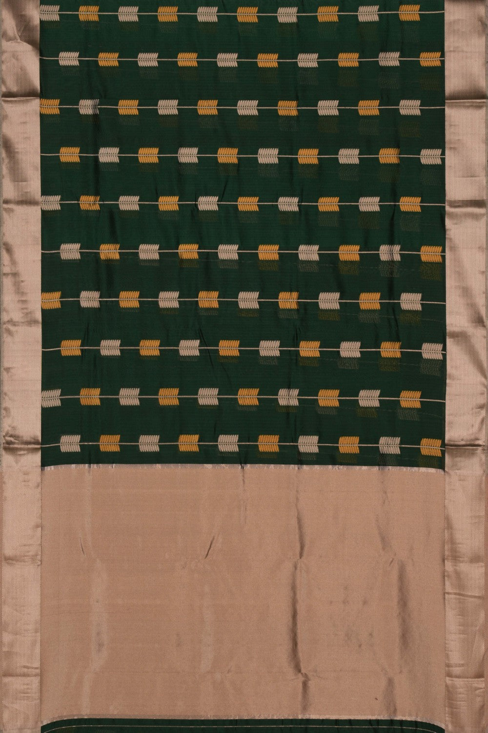 Image of Chanderi Leaf Green Saree