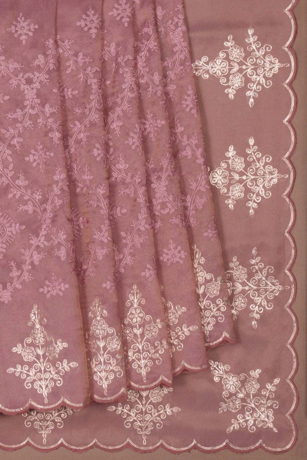 Image of A Beautiful Silk Embroidery Saree