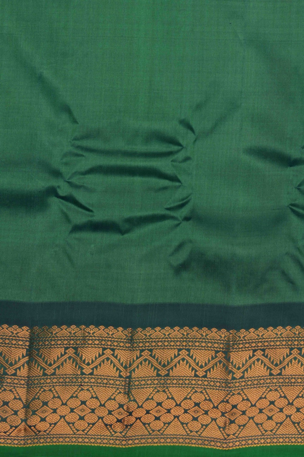 Gadwal Cotton Silk Green Saree