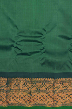 Image of Gadwal Cotton Silk Green Saree