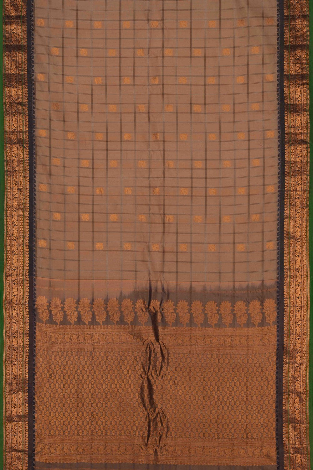 Gadwal Cotton Silk Kattam Saree