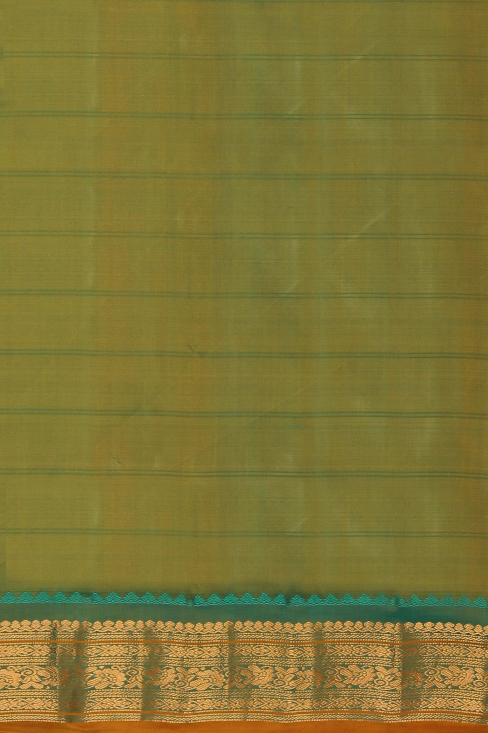 Gadwal Cotton Silk Kattam Mustard Saree