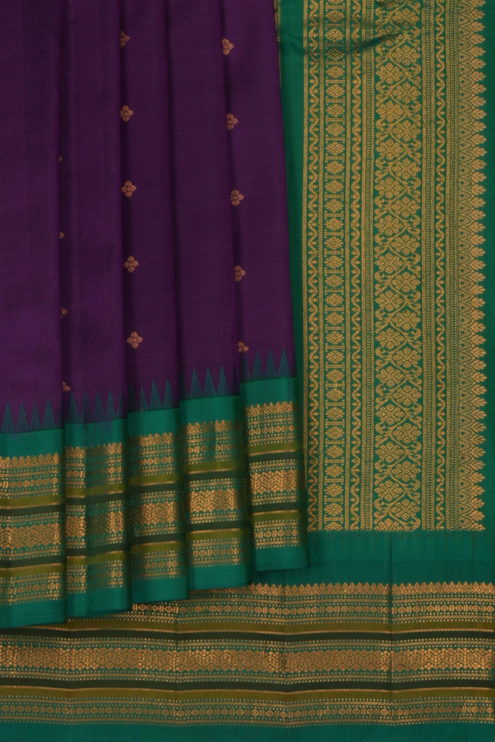 Image of Gadwal Purple Saree