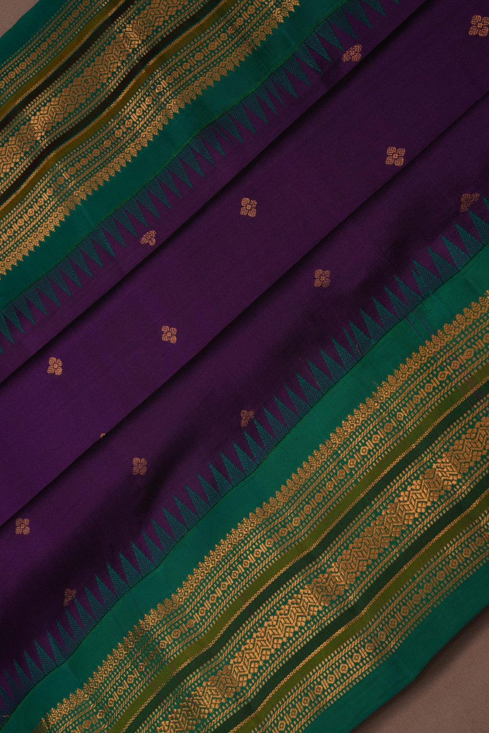 Image of Gadwal Purple Saree