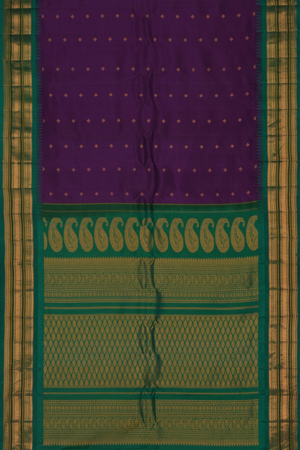 Image of Gadwal Purple Saree
