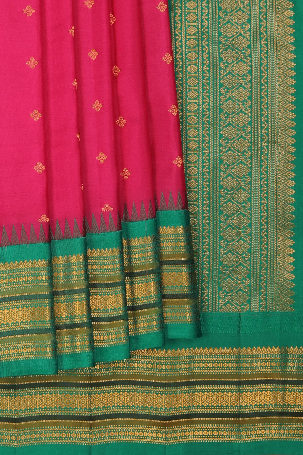 Image of Gadwal Pink Saree