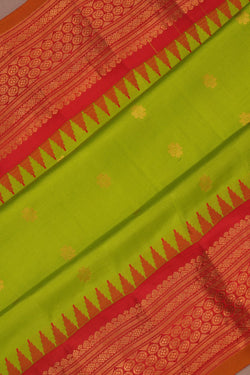 Image of Gadwal Silk Green Saree