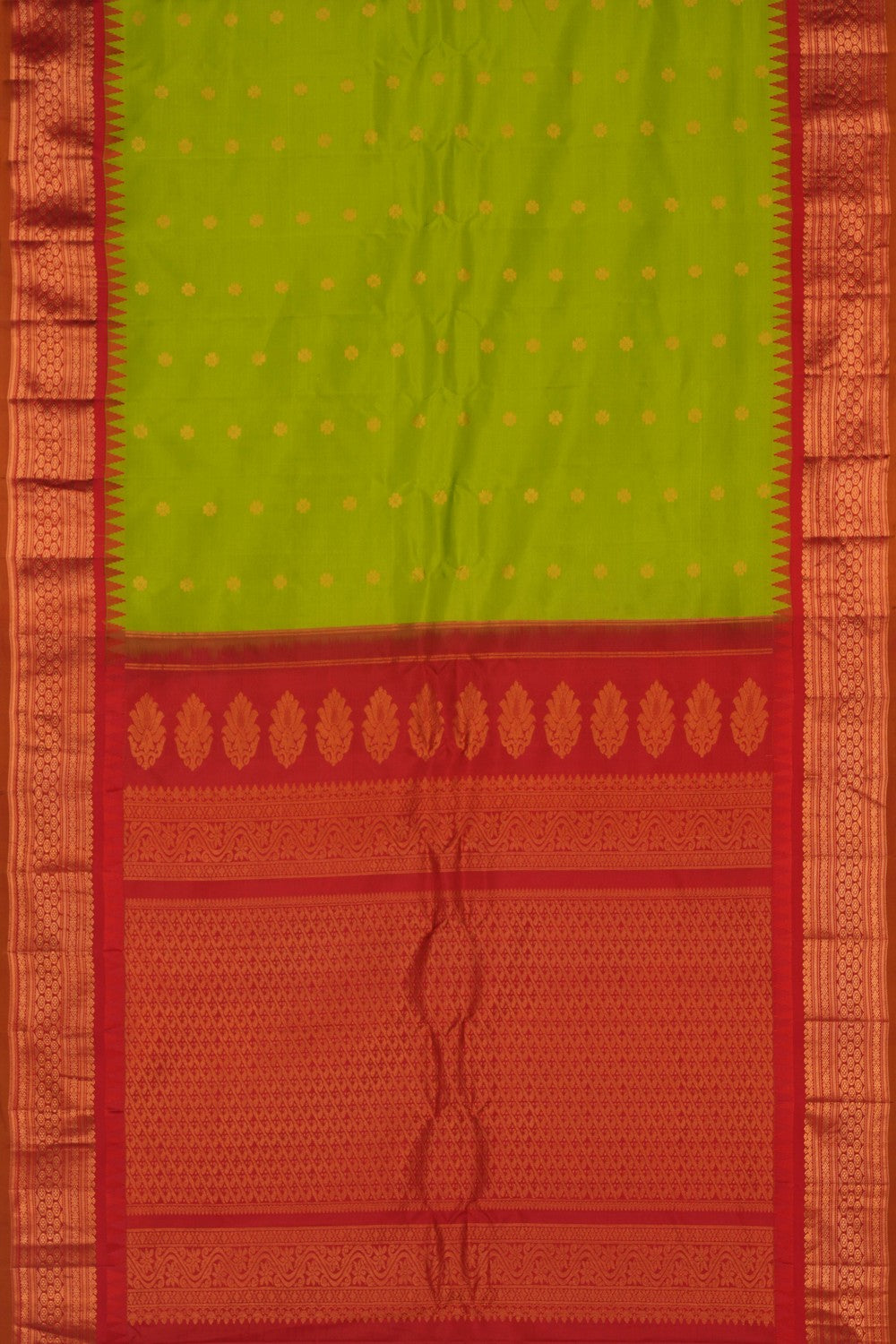 Gadwal Silk Green Saree