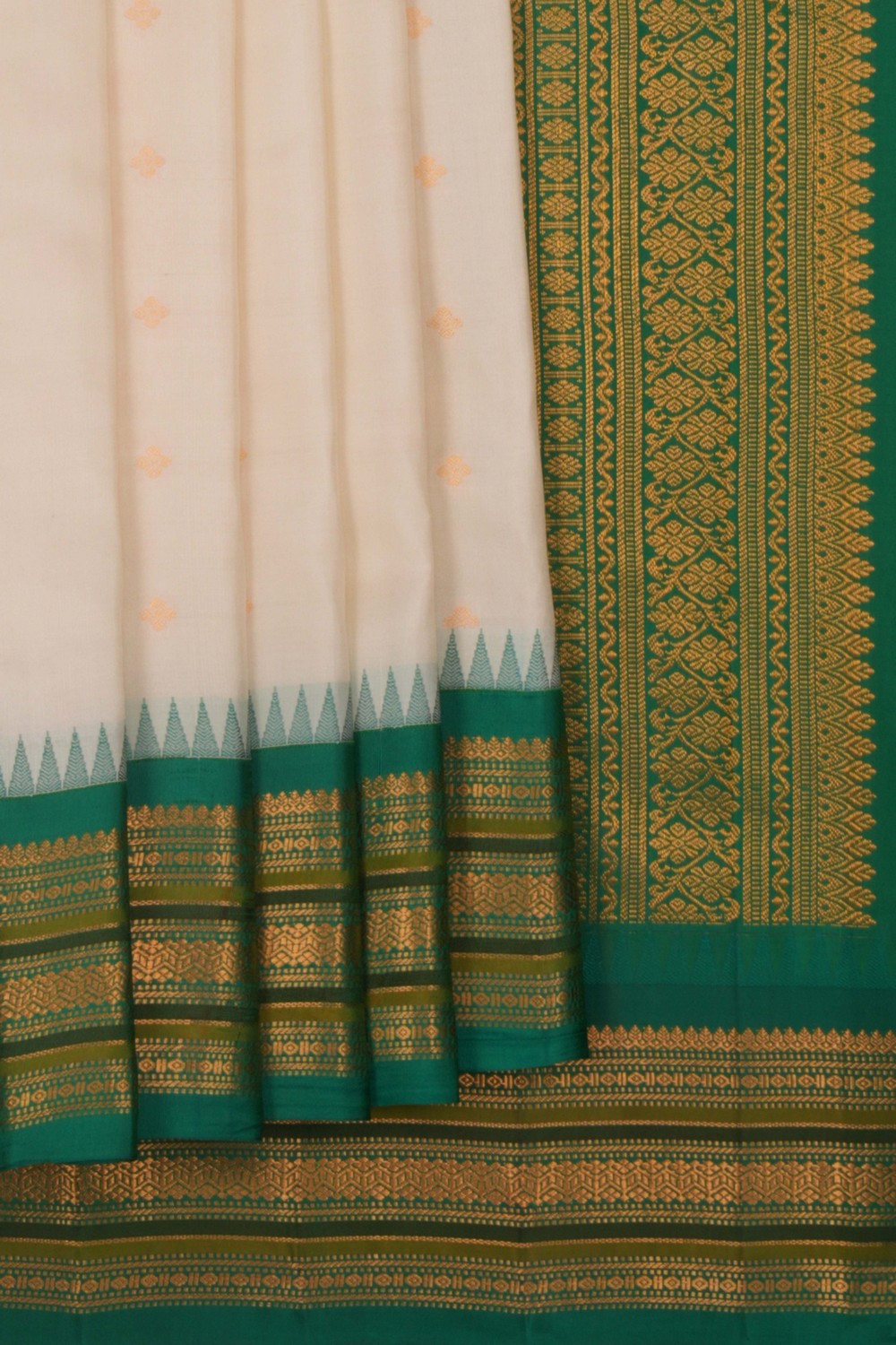 Image of Gadwal White Saree