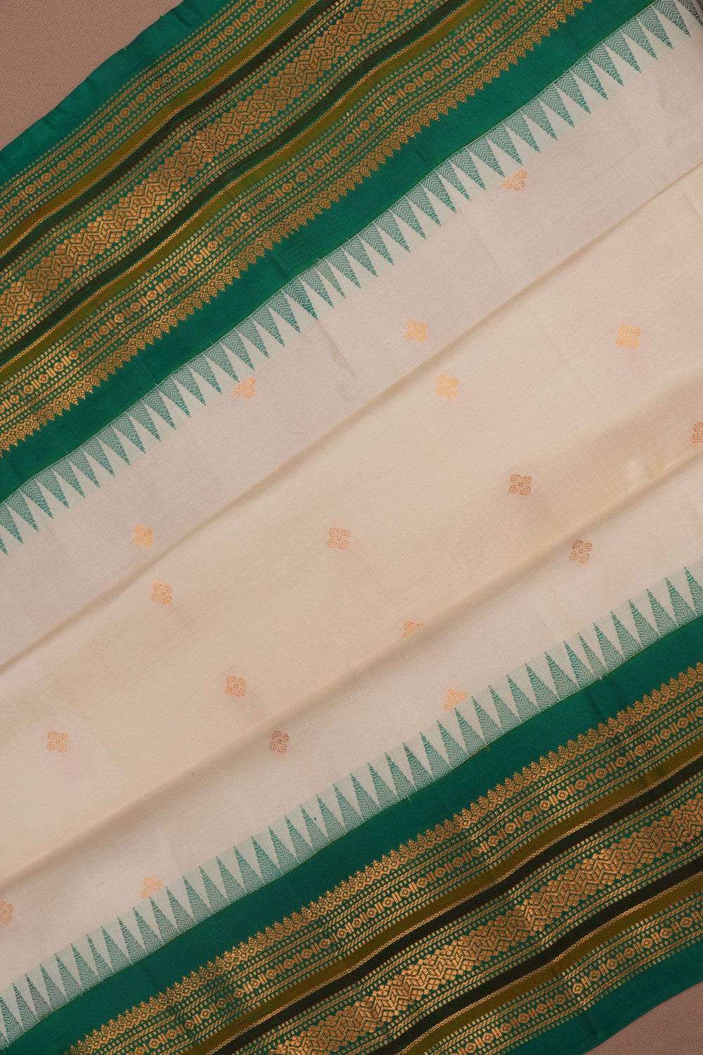 Image of Gadwal White Saree
