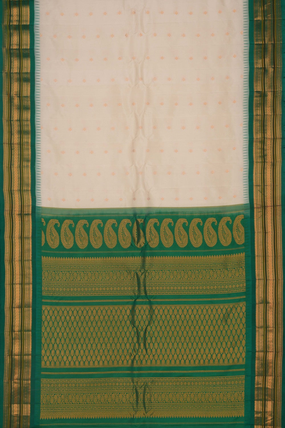 Image of Gadwal White Saree