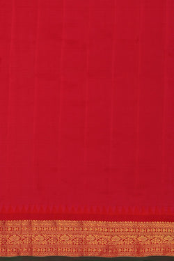 Image of Gadwal Silk Kattam Ice Blue Saree