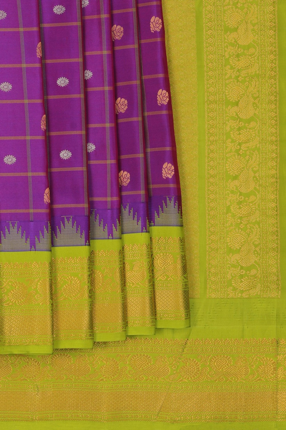 Gadwal Silk Kattam Saree